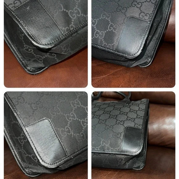 🔥🔥🔥Authentic Gucci Black Signature Satchel Handbag
